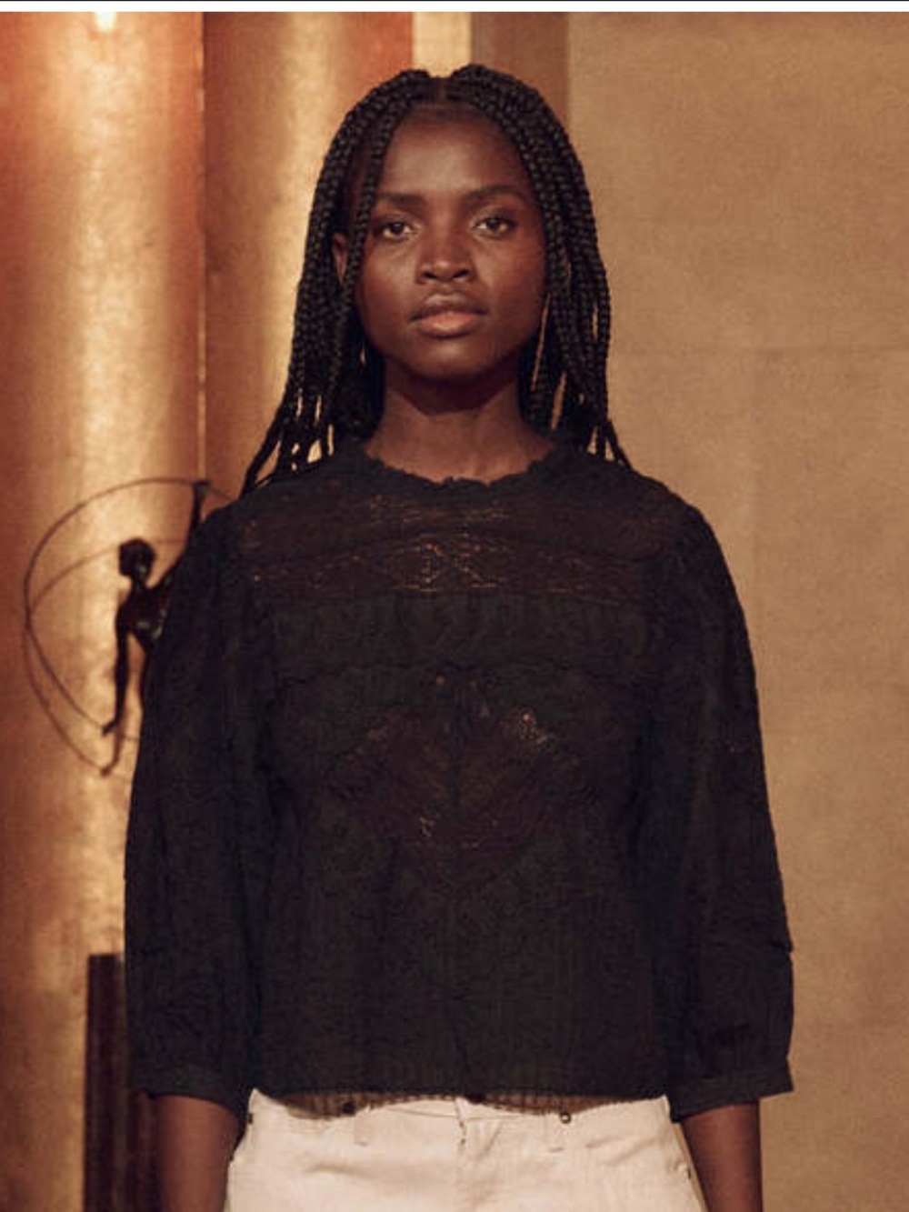 The GREAT. The Verona Top in Black